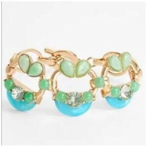 Lee Angel Turq Seafoam Capri Cut Out Bracelet NWT 48